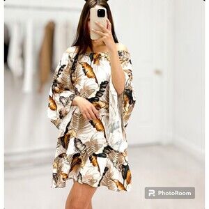 Anne Fontaine Assimetrical Sleeves Top Tunic Blouse US 8 10